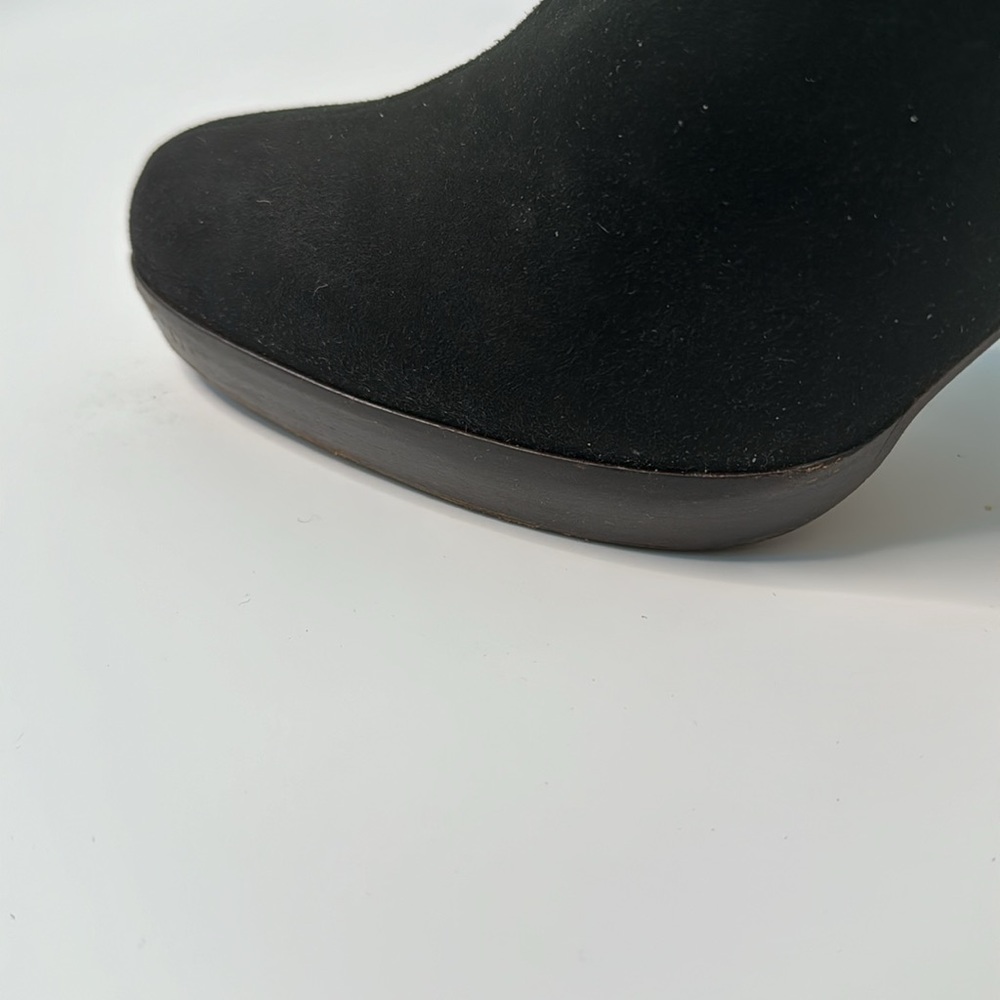 Black Suede Ankle Boots « Stivale » Shoe Boots, Luxury by Luca Luca, Size 10 - Picture 5 of 13